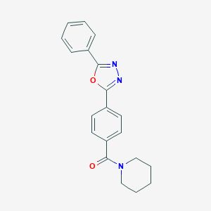 1-[4-(5-Phenyl-1,3,4-oxadiazol-2-yl)benzoyl]piperidine