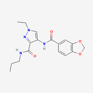 4-[(1,3-benzodioxol-5-ylcarbonyl)amino]-1-ethyl-N-propyl-1H-pyrazole-3-carboxamide