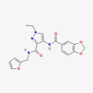 4-[(1,3-benzodioxol-5-ylcarbonyl)amino]-1-ethyl-N-(2-furylmethyl)-1H-pyrazole-3-carboxamide