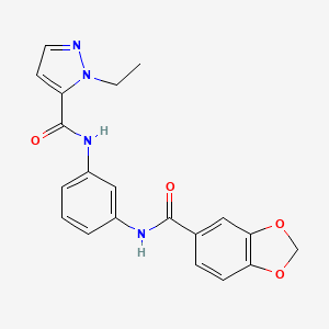 N-{3-[(1,3-benzodioxol-5-ylcarbonyl)amino]phenyl}-1-ethyl-1H-pyrazole-5-carboxamide