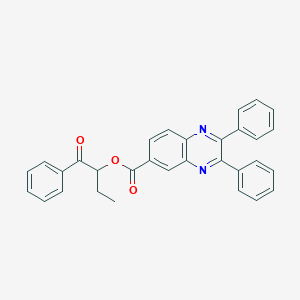 1-Benzoylpropyl 2,3-diphenyl-6-quinoxalinecarboxylate