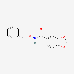 molecular formula C15H13NO4 B4361326 N-(benzyloxy)-1,3-benzodioxole-5-carboxamide 