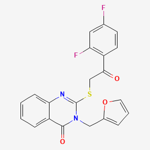 2-{[2-(2,4-DIFLUOROPHENYL)-2-OXOETHYL]SULFANYL}-3-(2-FURYLMETHYL)-4(3H)-QUINAZOLINONE