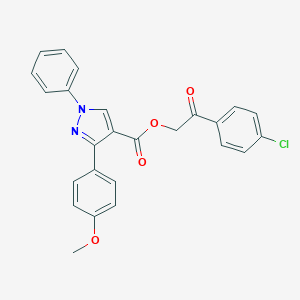 2-(4-chlorophenyl)-2-oxoethyl 3-(4-methoxyphenyl)-1-phenyl-1H-pyrazole-4-carboxylate