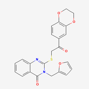 2-{[2-(2,3-DIHYDRO-1,4-BENZODIOXIN-6-YL)-2-OXOETHYL]SULFANYL}-3-(2-FURYLMETHYL)-4(3H)-QUINAZOLINONE