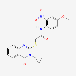 2-[(3-cyclopropyl-4-oxo-3,4-dihydro-2-quinazolinyl)thio]-N-(4-methoxy-2-nitrophenyl)acetamide