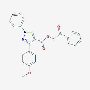 molecular formula C25H20N2O4 B436135 2-oxo-2-phenylethyl 3-(4-methoxyphenyl)-1-phenyl-1H-pyrazole-4-carboxylate CAS No. 519015-92-0