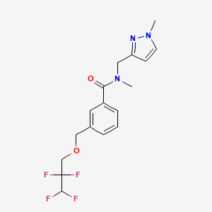 molecular formula C17H19F4N3O2 B4361369 N-methyl-N-[(1-methyl-1H-pyrazol-3-yl)methyl]-3-[(2,2,3,3-tetrafluoropropoxy)methyl]benzamide 