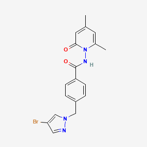 4-[(4-BROMO-1H-PYRAZOL-1-YL)METHYL]-N-[2,4-DIMETHYL-6-OXO-1(6H)-PYRIDINYL]BENZAMIDE