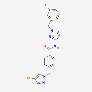 4-[(4-bromo-1H-pyrazol-1-yl)methyl]-N-[1-(3-fluorobenzyl)-1H-pyrazol-3-yl]benzamide