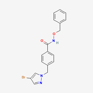 N-(benzyloxy)-4-[(4-bromo-1H-pyrazol-1-yl)methyl]benzamide