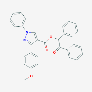 molecular formula C31H24N2O4 B436141 2-oxo-1,2-diphenylethyl 3-(4-methoxyphenyl)-1-phenyl-1H-pyrazole-4-carboxylate CAS No. 488832-02-6