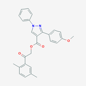 molecular formula C27H24N2O4 B436144 2-(2,5-dimethylphenyl)-2-oxoethyl 3-(4-methoxyphenyl)-1-phenyl-1H-pyrazole-4-carboxylate CAS No. 519015-93-1