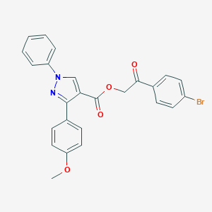 2-(4-bromophenyl)-2-oxoethyl 3-(4-methoxyphenyl)-1-phenyl-1H-pyrazole-4-carboxylate