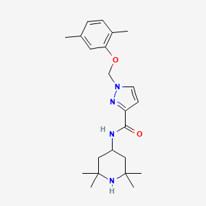 1-[(2,5-DIMETHYLPHENOXY)METHYL]-N-(2,2,6,6-TETRAMETHYL-4-PIPERIDYL)-1H-PYRAZOLE-3-CARBOXAMIDE