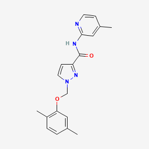 1-[(2,5-DIMETHYLPHENOXY)METHYL]-N-(4-METHYL-2-PYRIDYL)-1H-PYRAZOLE-3-CARBOXAMIDE