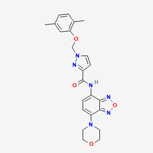 1-[(2,5-DIMETHYLPHENOXY)METHYL]-N-(7-MORPHOLINO-2,1,3-BENZOXADIAZOL-4-YL)-1H-PYRAZOLE-3-CARBOXAMIDE