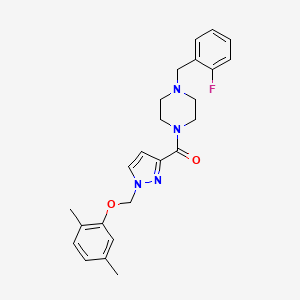 {1-[(2,5-DIMETHYLPHENOXY)METHYL]-1H-PYRAZOL-3-YL}[4-(2-FLUOROBENZYL)PIPERAZINO]METHANONE