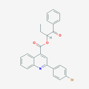 molecular formula C26H20BrNO3 B436152 1-Oxo-1-phenylbutan-2-yl 2-(4-bromophenyl)quinoline-4-carboxylate CAS No. 355429-78-6