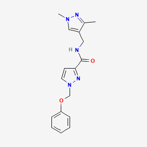 N-[(1,3-dimethyl-1H-pyrazol-4-yl)methyl]-1-(phenoxymethyl)-1H-pyrazole-3-carboxamide