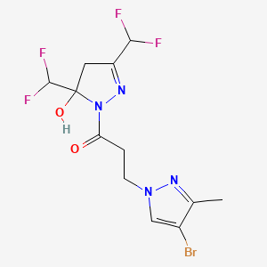 1-[3,5-BIS(DIFLUOROMETHYL)-5-HYDROXY-4,5-DIHYDRO-1H-PYRAZOL-1-YL]-3-(4-BROMO-3-METHYL-1H-PYRAZOL-1-YL)-1-PROPANONE