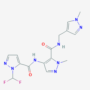 4-({[1-(difluoromethyl)-1H-pyrazol-5-yl]carbonyl}amino)-1-methyl-N-[(1-methyl-1H-pyrazol-4-yl)methyl]-1H-pyrazole-5-carboxamide