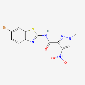 N-(6-bromo-1,3-benzothiazol-2-yl)-1-methyl-4-nitro-1H-pyrazole-3-carboxamide