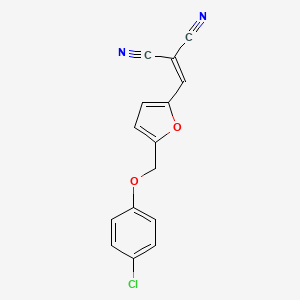 ({5-[(4-chlorophenoxy)methyl]-2-furyl}methylene)malononitrile