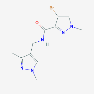 molecular formula C11H14BrN5O B4361579 4-bromo-N-[(1,3-dimethyl-1H-pyrazol-4-yl)methyl]-1-methyl-1H-pyrazole-3-carboxamide 