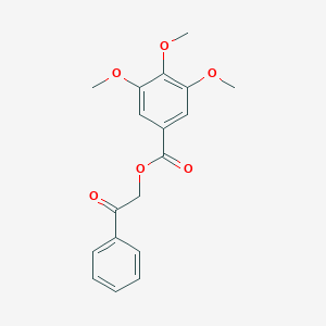 molecular formula C18H18O6 B436158 2-Oxo-2-phenylethyl 3,4,5-trimethoxybenzoate CAS No. 214778-16-2