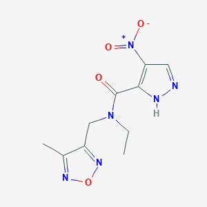 N-ethyl-N-[(4-methyl-1,2,5-oxadiazol-3-yl)methyl]-4-nitro-1H-pyrazole-3-carboxamide