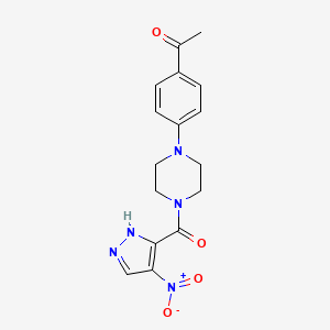 1-(4-{4-[(4-nitro-1H-pyrazol-3-yl)carbonyl]piperazin-1-yl}phenyl)ethanone