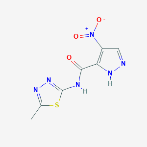 N-(5-methyl-1,3,4-thiadiazol-2-yl)-4-nitro-1H-pyrazole-3-carboxamide