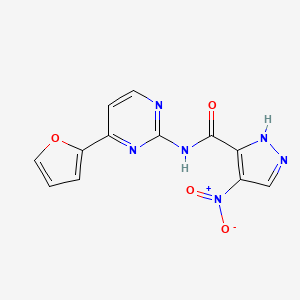 N-[4-(2-furyl)-2-pyrimidinyl]-4-nitro-1H-pyrazole-3-carboxamide