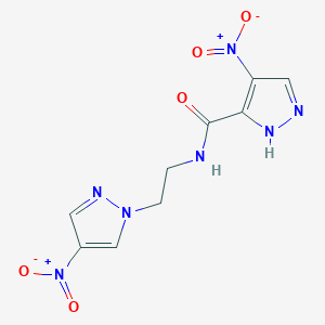 4-nitro-N-[2-(4-nitro-1H-pyrazol-1-yl)ethyl]-1H-pyrazole-3-carboxamide