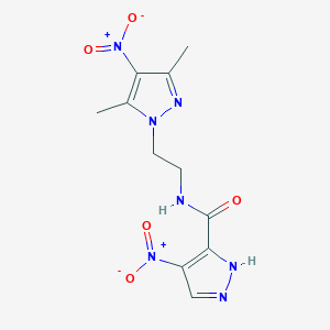 N-[2-(3,5-dimethyl-4-nitro-1H-pyrazol-1-yl)ethyl]-4-nitro-1H-pyrazole-3-carboxamide