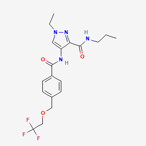 1-ethyl-N-propyl-4-({4-[(2,2,2-trifluoroethoxy)methyl]benzoyl}amino)-1H-pyrazole-3-carboxamide