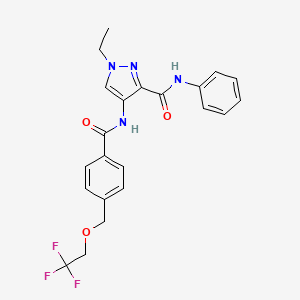 1-ethyl-N-phenyl-4-({4-[(2,2,2-trifluoroethoxy)methyl]benzoyl}amino)-1H-pyrazole-3-carboxamide