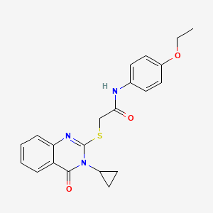 2-[(3-CYCLOPROPYL-4-OXO-3,4-DIHYDRO-2-QUINAZOLINYL)SULFANYL]-N~1~-(4-ETHOXYPHENYL)ACETAMIDE