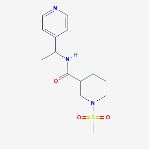 molecular formula C14H21N3O3S B4361773 1-(methylsulfonyl)-N-[1-(4-pyridinyl)ethyl]-3-piperidinecarboxamide 