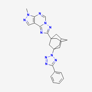 7-METHYL-2-[3-(5-PHENYL-2H-1,2,3,4-TETRAAZOL-2-YL)-1-ADAMANTYL]-7H-PYRAZOLO[4,3-E][1,2,4]TRIAZOLO[1,5-C]PYRIMIDINE