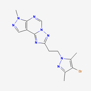 2-[2-(4-bromo-3,5-dimethyl-1H-pyrazol-1-yl)ethyl]-7-methyl-7H-pyrazolo[4,3-e][1,2,4]triazolo[1,5-c]pyrimidine