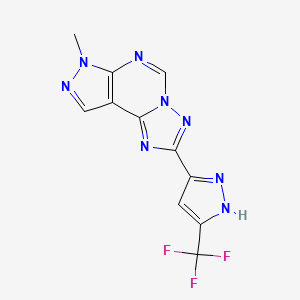 7-methyl-2-[3-(trifluoromethyl)-1H-pyrazol-5-yl]-7H-pyrazolo[4,3-e][1,2,4]triazolo[1,5-c]pyrimidine