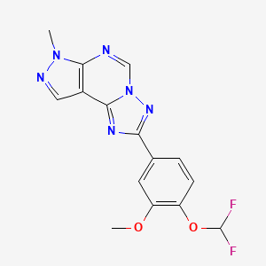 2-[4-(difluoromethoxy)-3-methoxyphenyl]-7-methyl-7H-pyrazolo[4,3-e][1,2,4]triazolo[1,5-c]pyrimidine