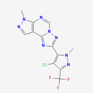 2-[4-chloro-1-methyl-3-(trifluoromethyl)-1H-pyrazol-5-yl]-7-methyl-7H-pyrazolo[4,3-e][1,2,4]triazolo[1,5-c]pyrimidine