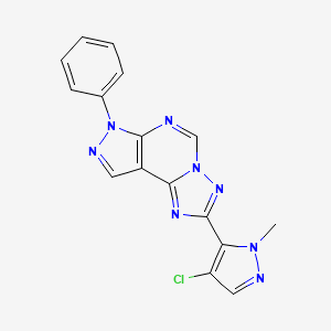 2-(4-chloro-1-methyl-1H-pyrazol-5-yl)-7-phenyl-7H-pyrazolo[4,3-e][1,2,4]triazolo[1,5-c]pyrimidine