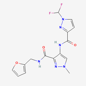 4-({[1-(difluoromethyl)-1H-pyrazol-3-yl]carbonyl}amino)-N-(2-furylmethyl)-1-methyl-1H-pyrazole-3-carboxamide