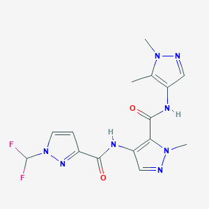 4-({[1-(DIFLUOROMETHYL)-1H-PYRAZOL-3-YL]CARBONYL}AMINO)-N-(1,5-DIMETHYL-1H-PYRAZOL-4-YL)-1-METHYL-1H-PYRAZOLE-5-CARBOXAMIDE