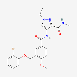 4-({3-[(2-bromophenoxy)methyl]-4-methoxybenzoyl}amino)-1-ethyl-N-methyl-1H-pyrazole-3-carboxamide