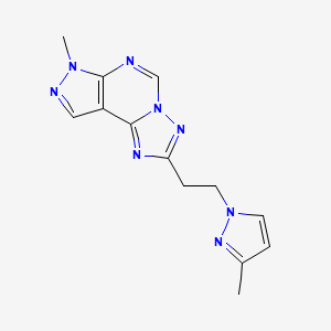 7-methyl-2-[2-(3-methyl-1H-pyrazol-1-yl)ethyl]-7H-pyrazolo[4,3-e][1,2,4]triazolo[1,5-c]pyrimidine